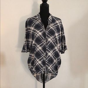 Oddy brand button up open back shirt size S